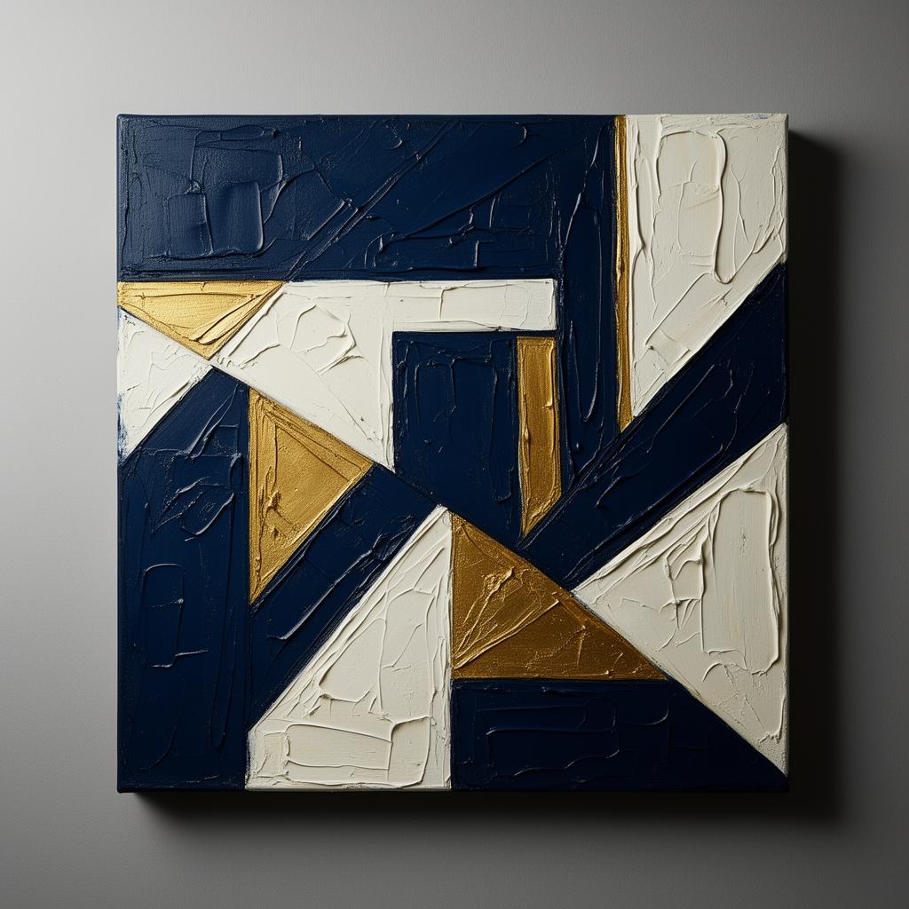 Geometric Depth - Acrylics, texture paste on canvas